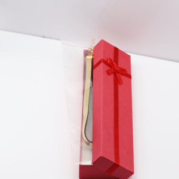 Genuine Leather Choker From Italy Gold tone coating film Adjustable (#4) - Picture 4 of 9